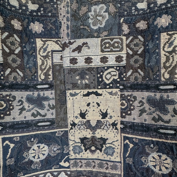 Vintage Blue Tapestry Snap Button Jacket - Picture 6 of 11